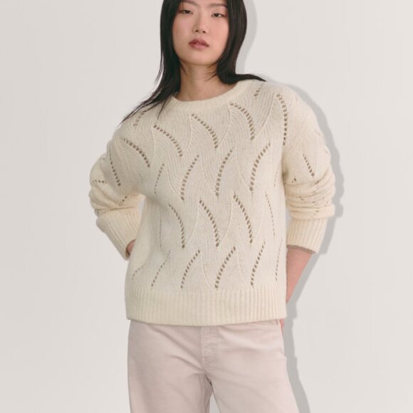 NWT Everlane Wool Sweater Cloud Cream L - Picture 1 of 6